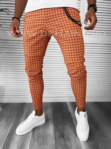 Pantaloni barbati casual regular fit carouri B1880 9-3 E B2-7