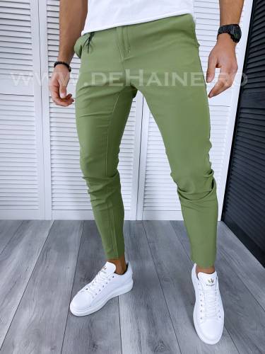 Pantaloni barbati casual regular fit verde B1734 B5-123/4-2