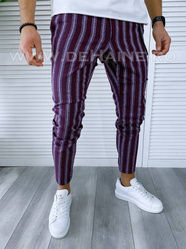 Pantaloni barbati casual regular fit violet B1556 B6-12/ 21-4 E ~