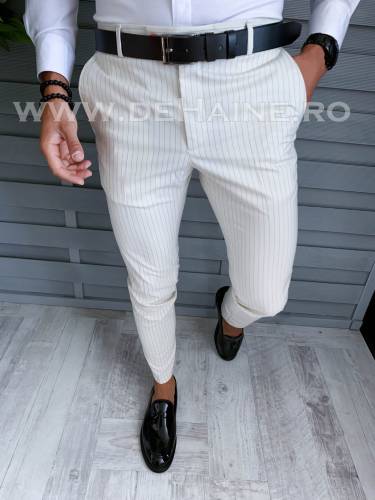Pantaloni barbati eleganti in dungi B1616 O3-42