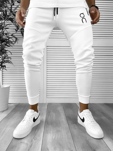 Pantaloni de trening alb conici 12260 O3-1*