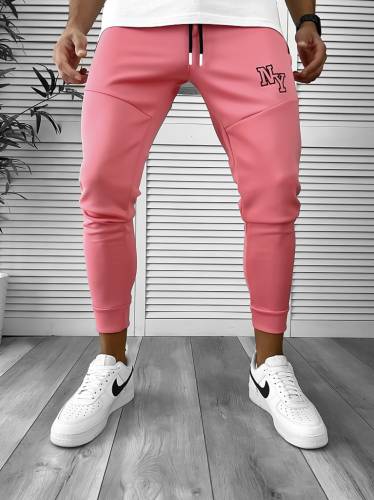 Pantaloni de trening roz conici 12347 89-33*