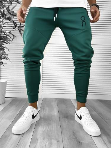 Pantaloni de trening verde conici 12260 121-1*