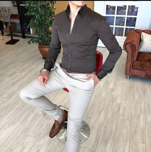 Tinuta barbati smart casual pantaloni + camasa 12094